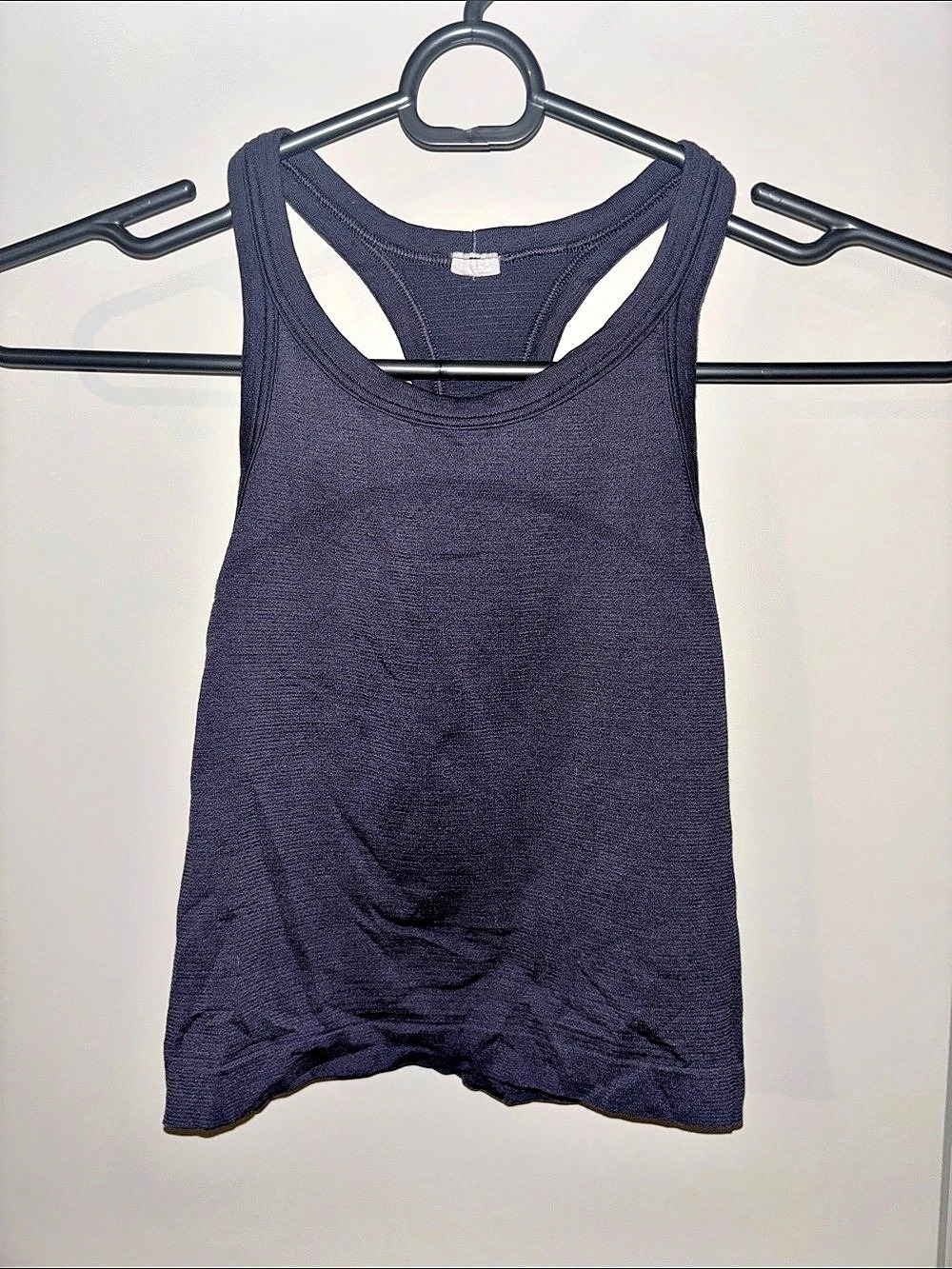 Lululemon Ebb to Street Cropped Racerback Tank Top Blue